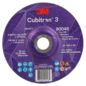 3M Cubitron 3 7100398727/90048 Cut-Off Wheel, 60+, T27, 6 in x 0.045 in x 7/8 in, ANSI, 1 Each
