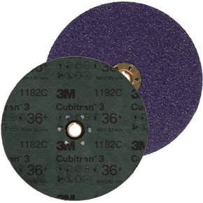 3M Cubitron 3 7100309904/1182C Fibre Disc, 36+, 7 in x 7/8 in, Die 700BB