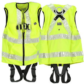 3M DBI-Sala ExoFit X50 Hi-Vis Reflective Workvest Safety Harness, ANSI, Yellow